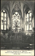 Environs de Villeneuve-sur-Lot - PUJOLS. Intérieur de l'Eglise décoré pour la fête de Jeanne d'Arc, 28 Mars 1910 