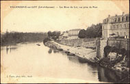 VILLENEUVE-sur-LOT (Lot-et-Garonne) – Les Rives du Lot, vue prise du Pont 